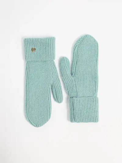 Варежки вязаные с отворотом в ассортименте